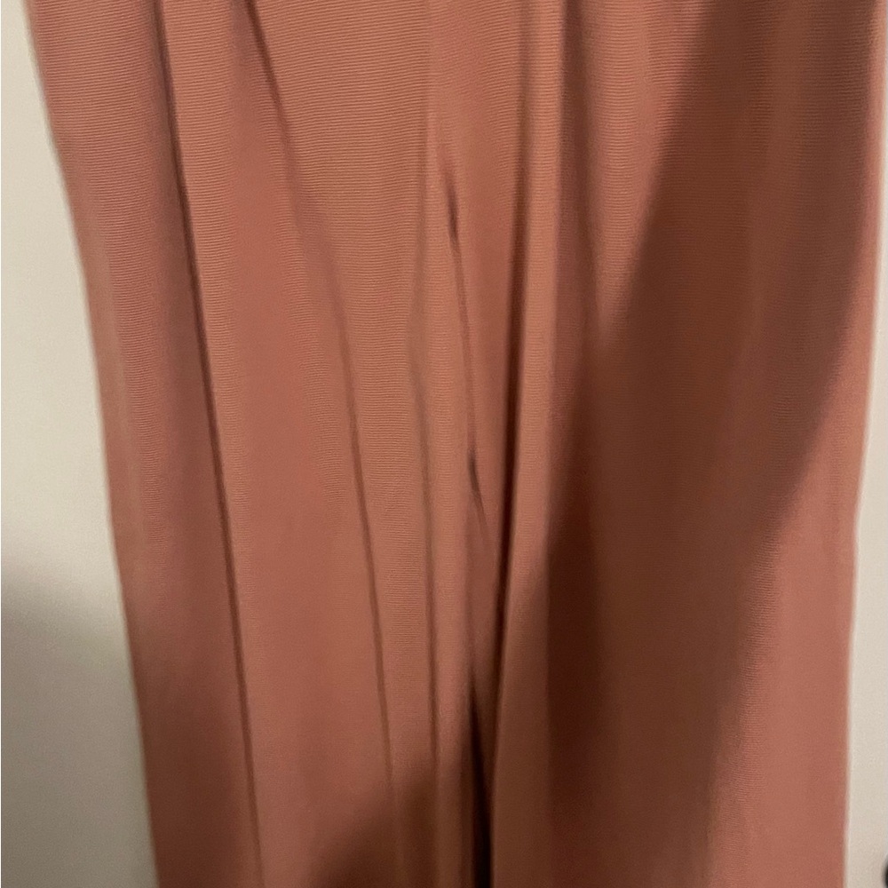 HALARA Rose Tan Flex High Waisted Pocket Wide Leg Waffle Work Pants - Picture 5 of 9